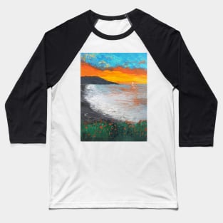 Linda mar (Pacifica state beach) oil painting by tabitha kremesec Baseball T-Shirt